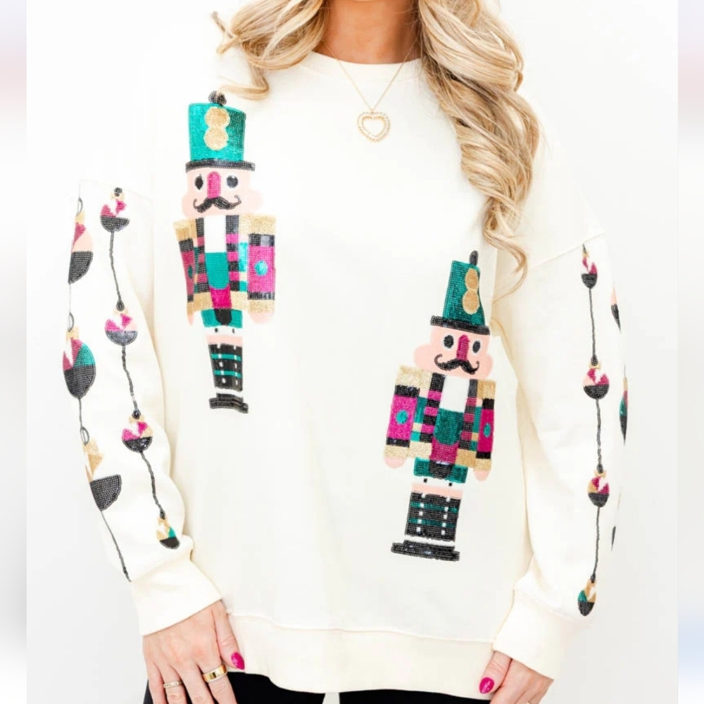 Gorgeous Sequin Nutcracker Shirt-NWT